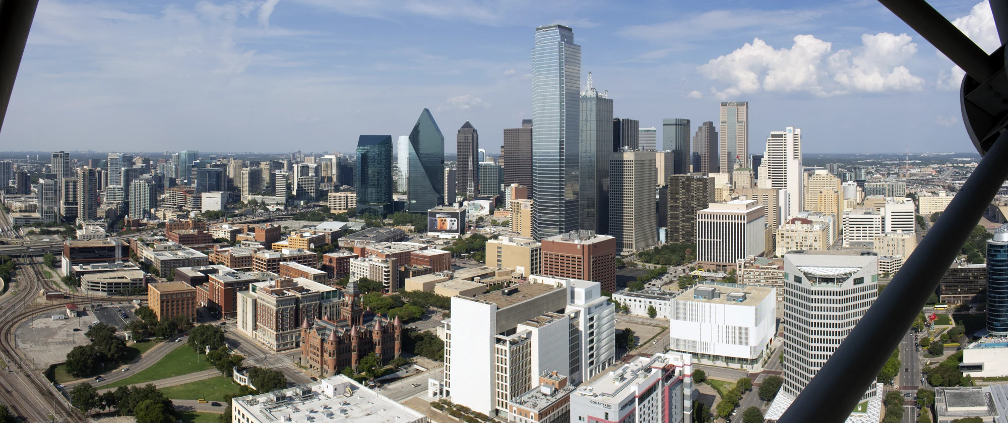 Dallas skyline seen from Reunion Tower in September 2025
